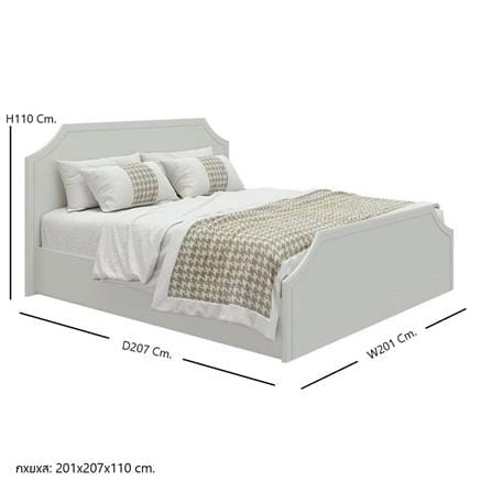 ชุดห้องนอน 6 ฟุต SB FURNITURE QUINN 59060560 สี MAGIC GREY_6