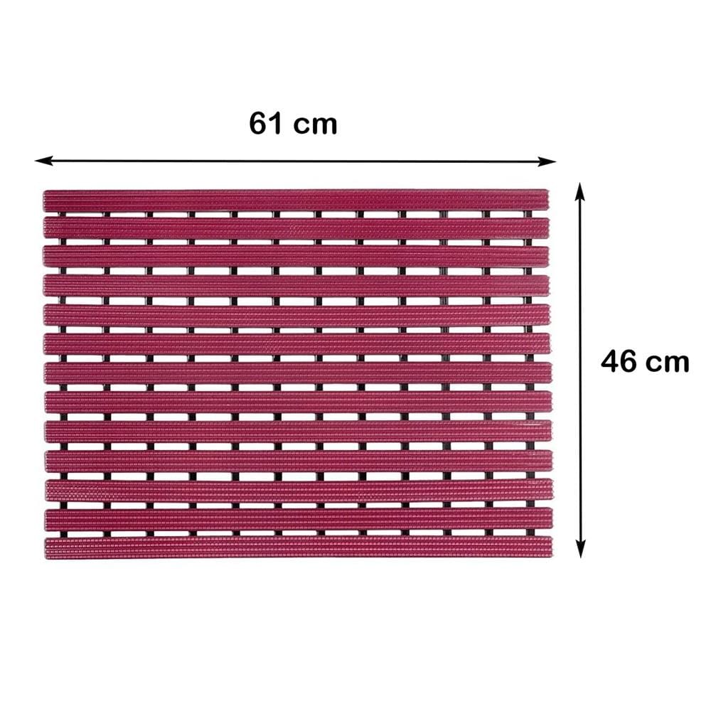 แผ่นกันลื่น HOME LIVING STYLE CRYSTAL 46x61 ซม. สีแดง
