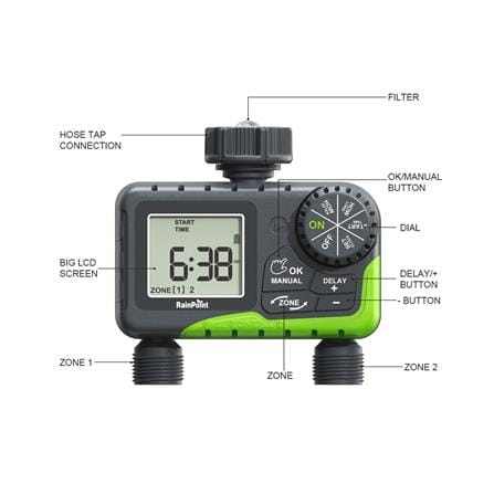 เครื่องตั้งเวลารดน้ำดิจิทัล RAINPOINT MINI 2-ZONE_1