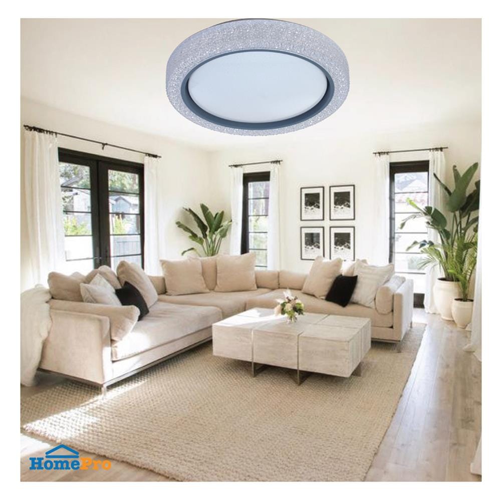 ไฟเพดาน LED OVALO CRYSTAL DIAMOND 15.55 นิ้ว 36 วัตต์ DAYLIGHT/COOL WHITE/WARM WHITE  สีขาว