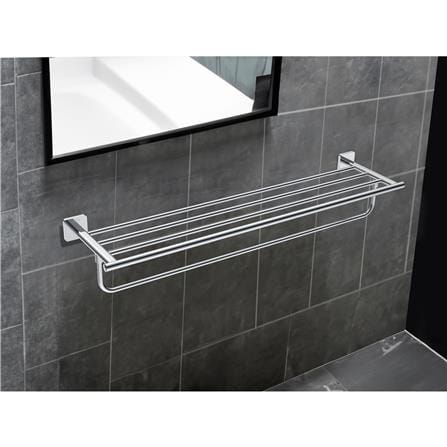 ชั้นวางพร้อมราวแขวนผ้า KARAT FAUCET KB-08-912-50 สีโครม_1