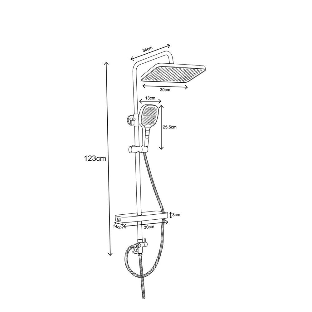 ฝักบัว RAIN SHOWER RASLAND RA F631-F889889 สีโครม