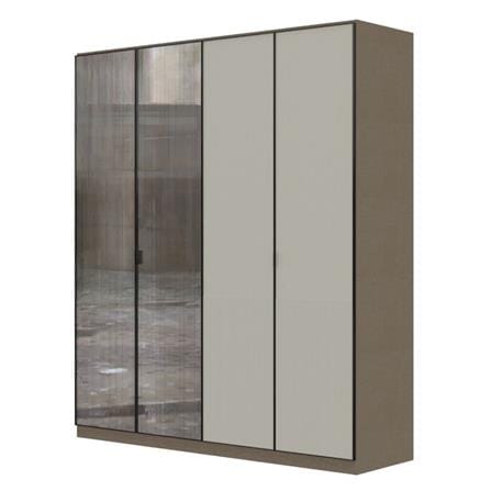 ตู้เสื้อผ้า 4 บานเปิด SB FURNITURE WHIZ 19228156 200 ซม. สี MAGIC GREY