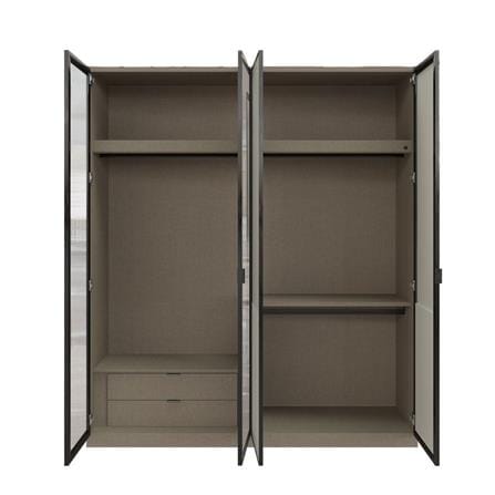 ตู้เสื้อผ้า 4 บานเปิด SB FURNITURE WHIZ 19228156 200 ซม. สี MAGIC GREY_3