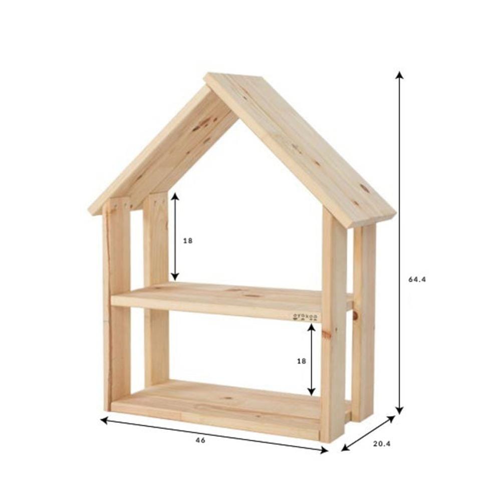 ชั้นวางของโล่งสำหรับเด็ก 2 ชั้น OYAKOO ELLA THE HOUSE 46 ซม. สีไม้