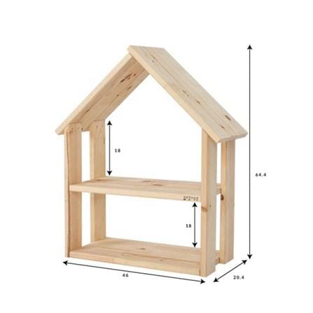 ชั้นวางของโล่งสำหรับเด็ก 2 ชั้น OYAKOO ELLA THE HOUSE 46 ซม. สีไม้_6