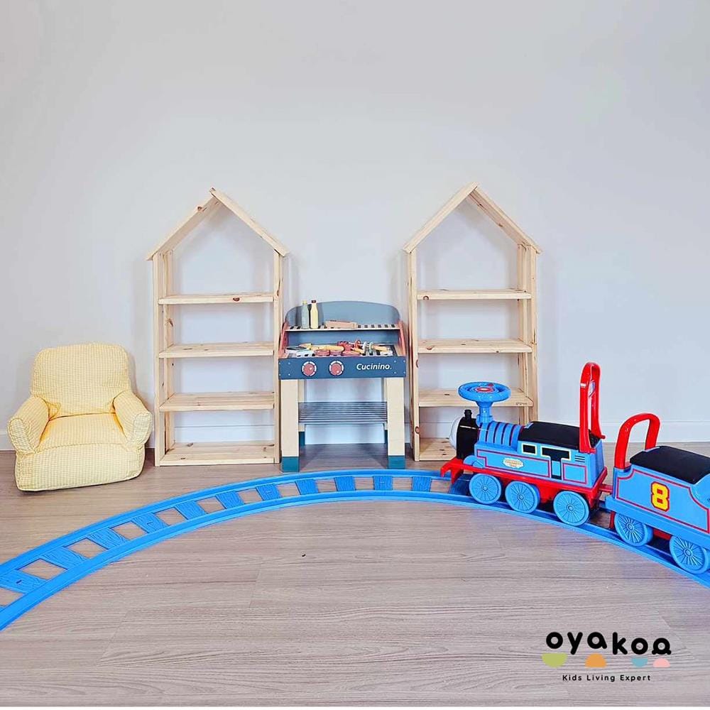 ชั้นวางของโล่งสำหรับเด็ก 3 ชั้น OYAKOO ELLA THE HOUSE 46 ซม. สีไม้