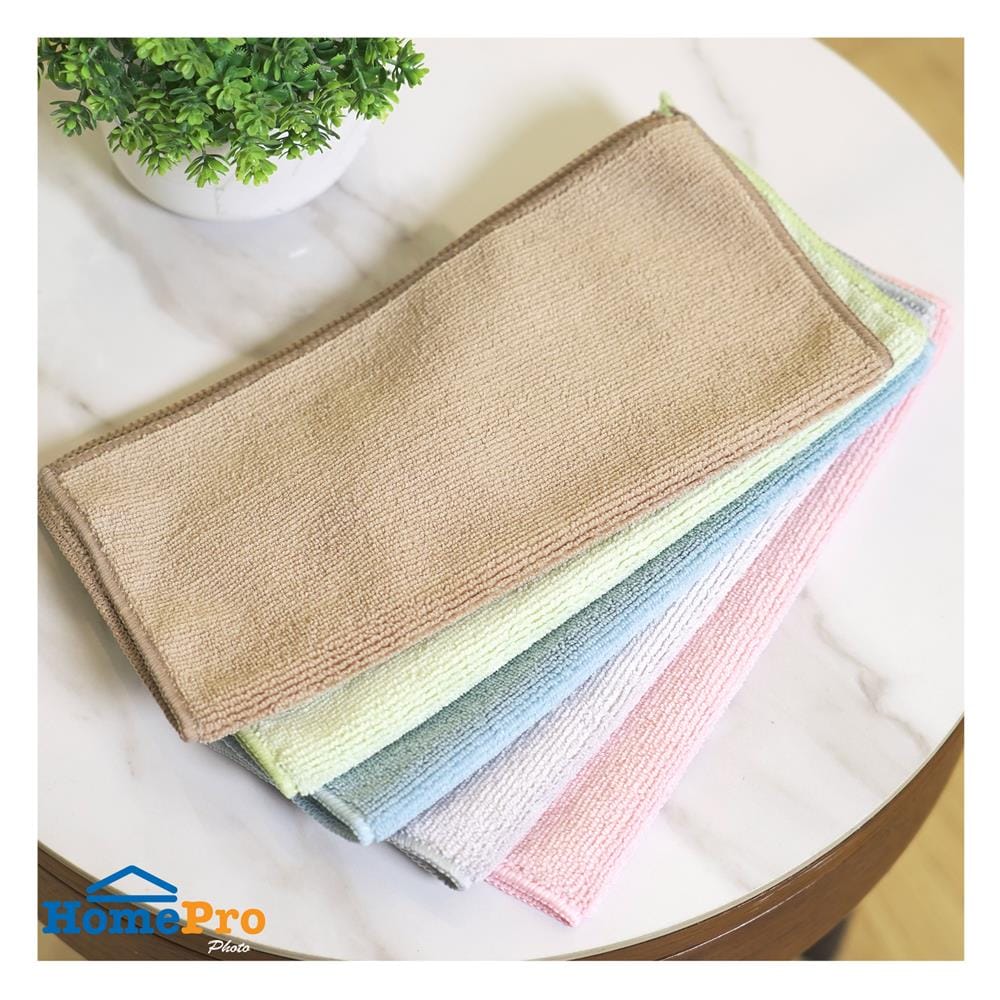 ผ้าไมโครไฟเบอร์ทำความสะอาด ACCO 28x28 ซม. แพ็ก 5 ชิ้น หลากสี