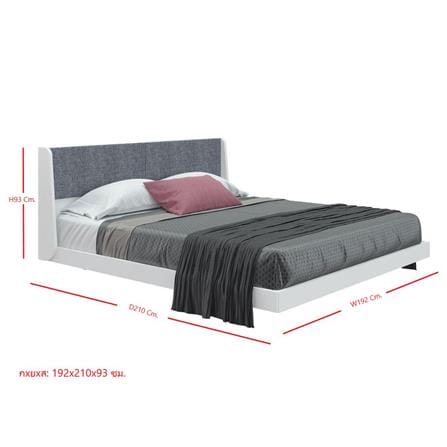 เตียง 6 ฟุต SB FURNITURE KEITH 19227834 สีขาว_8
