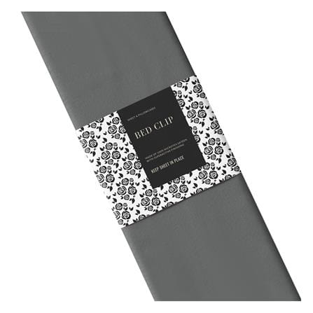 ผ้าปูที่นอน 7 ฟุต BED CLIP MICROTEX สี DARK GREY_3