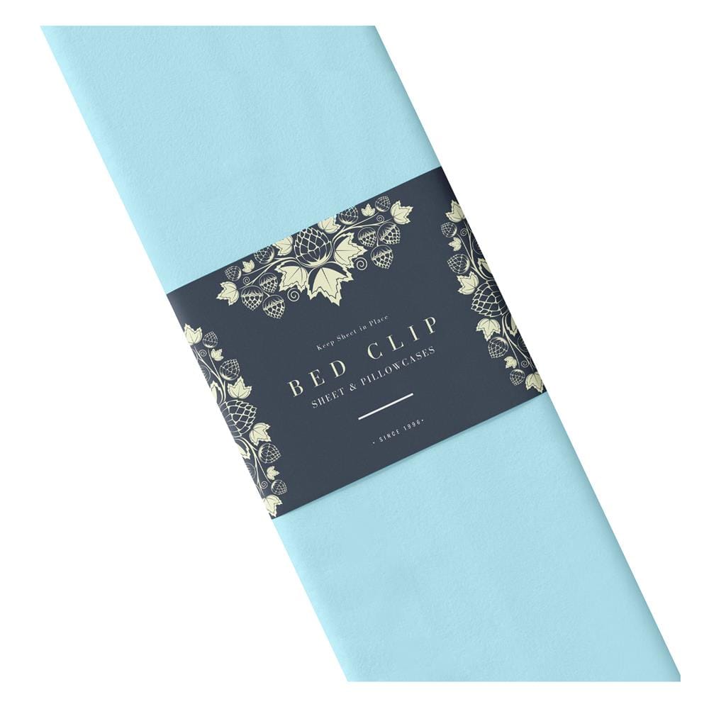 ผ้าปูที่นอน 7 ฟุต BED CLIP MICROTEX สี BLUE