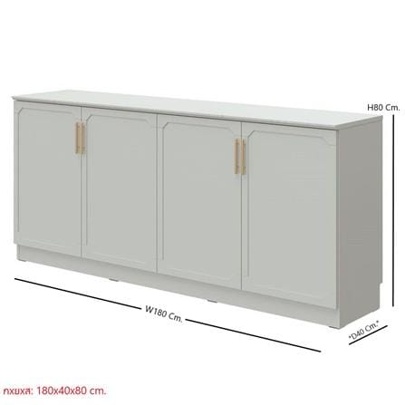 ตู้เตี้ย SB FURNITURE QUINN 19228843 180 ซม. สี MAGIC GREY_9