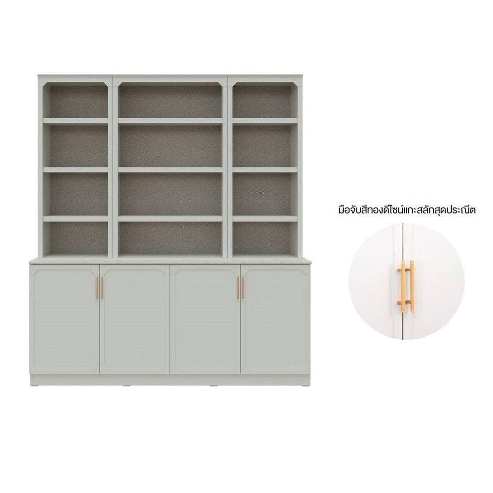 ตู้สูง SB FURNITURE QUINN 19228850 180 ซม. สี MAGIC GREY