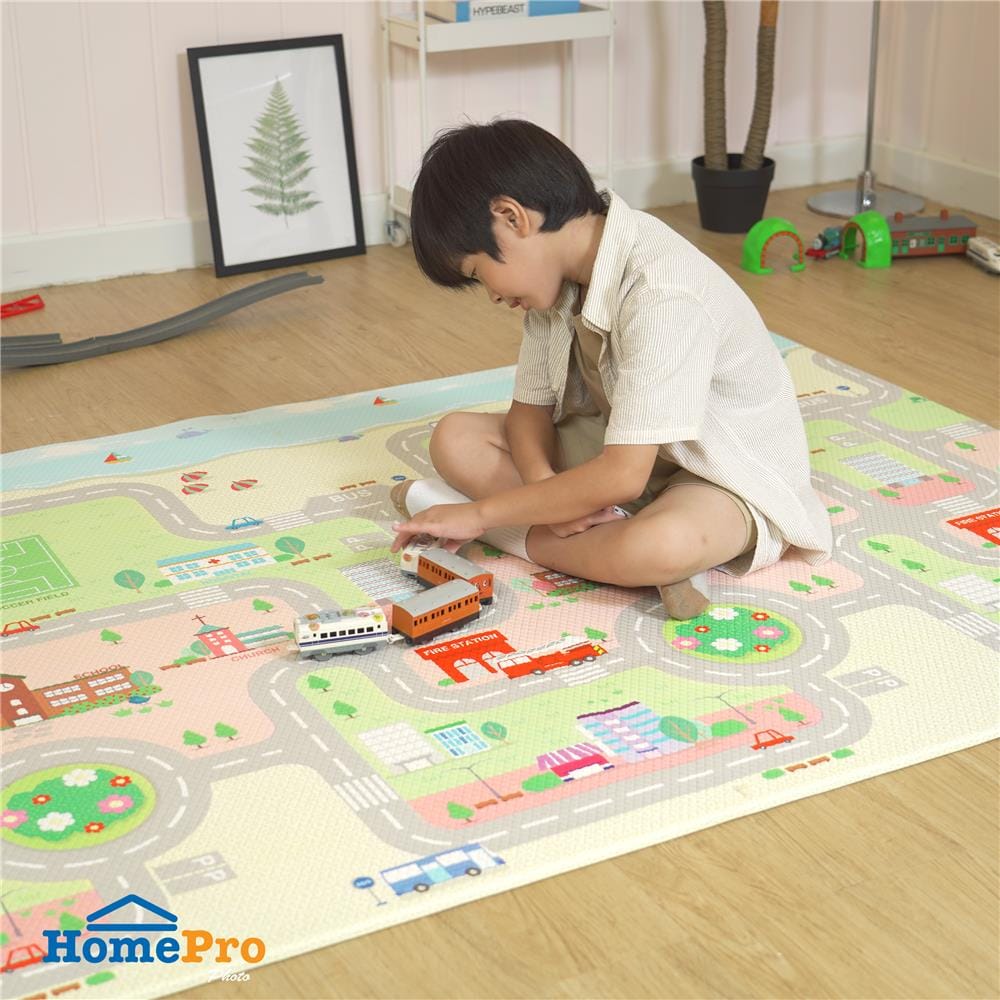 แผ่นอเนกประสงค์ HOME LIVING STYLE ROAD PLAY 135X185 ซม. สีชมพู