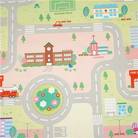 แผ่นอเนกประสงค์ HOME LIVING STYLE ROAD PLAY 135X185 ซม. สีชมพู_3