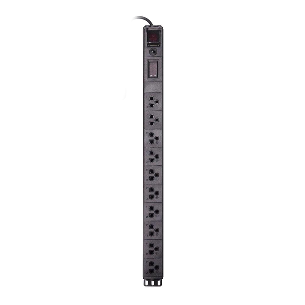 รางปลั๊กไฟตู้ RACK 10 ช่อง 1 สวิตซ์ GLINK GPDU-12K 2 ม. สีดำ