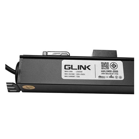 รางปลั๊กไฟตู้ RACK 10 ช่อง 1 สวิตซ์ GLINK GPDU-12K 2 ม. สีดำ_4