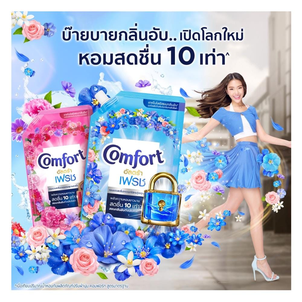 รีฟิลน้ำยาปรับผ้านุ่ม COMFORT ULTRA 2100 มล. ชมพู