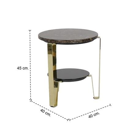 โต๊ะข้าง SB FURNITURE HEZTIARA 19122946 สีดำ/ทอง_4