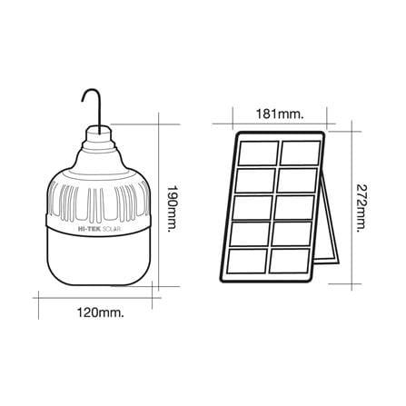 ไฟจัดสวน SOLAR HI-TEK HLLSS0120D 120 วัตต์ DAYLIGHT สีขาว_5