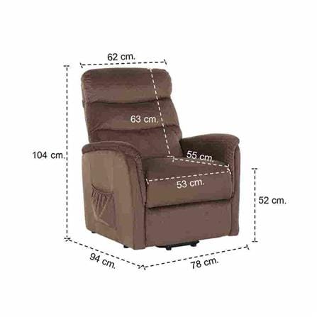 RECLINER SB FURNITURE LIFTCHAIR ZIKA 19150661 สีน้ำตาล_10