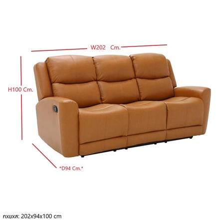 RECLINER 3 ที่นั่ง SB FURNITURE YUICHI 19224636 สีอิฐ_5