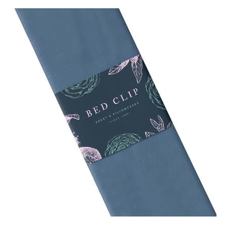 ชุดผ้าปูที่นอน 7 ฟุต 3 ชิ้น BED CLIP MICROTEX 14 นิ้ว สี GREY BLUE_3