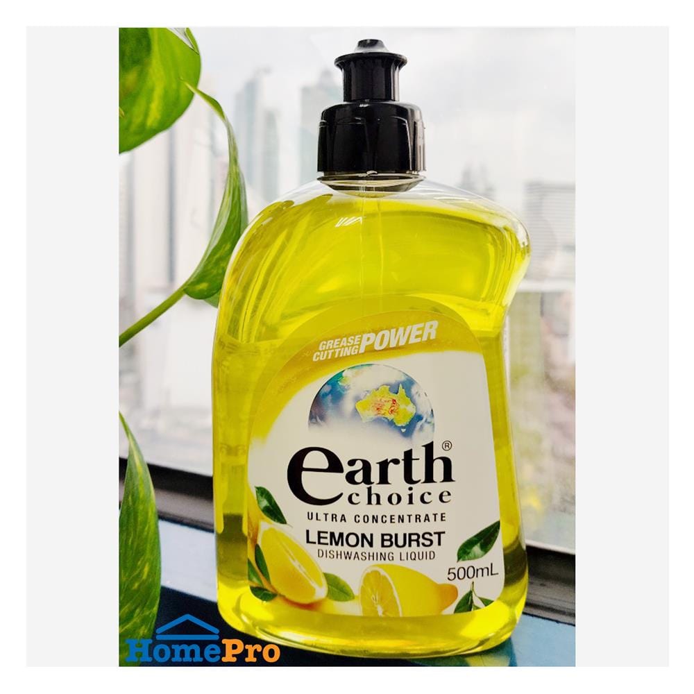 น้ำยาล้างจานสูตรเข้มข้น EARTH CHOICE 500 มล. LEMON BURST