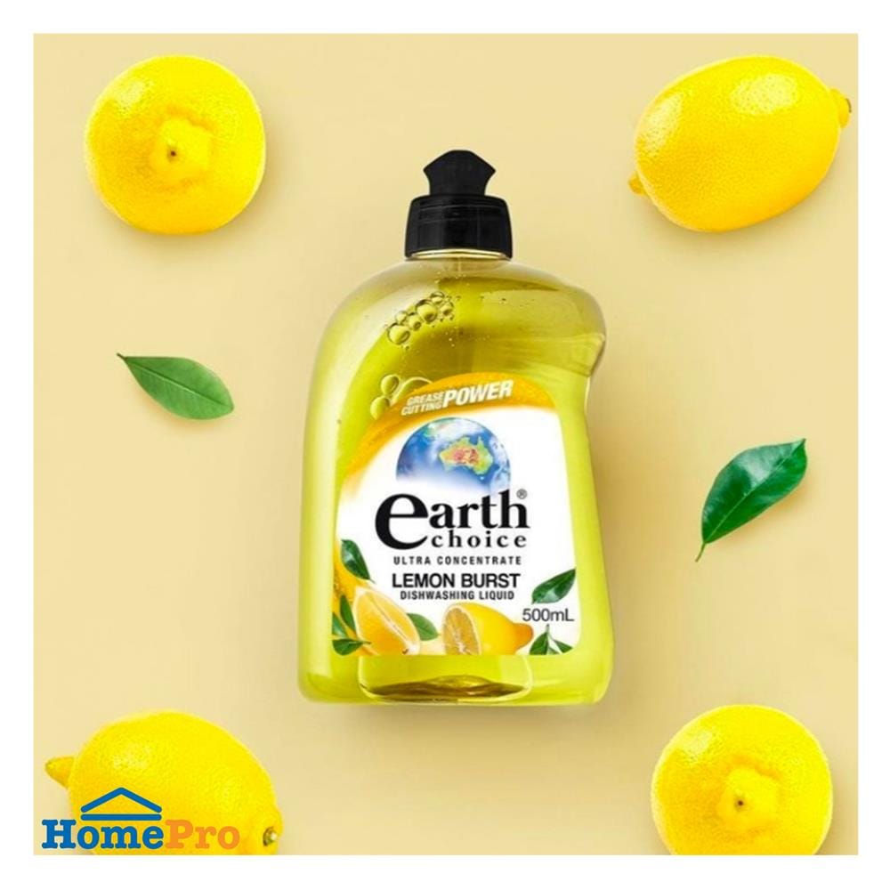 น้ำยาล้างจานสูตรเข้มข้น EARTH CHOICE 500 มล. LEMON BURST