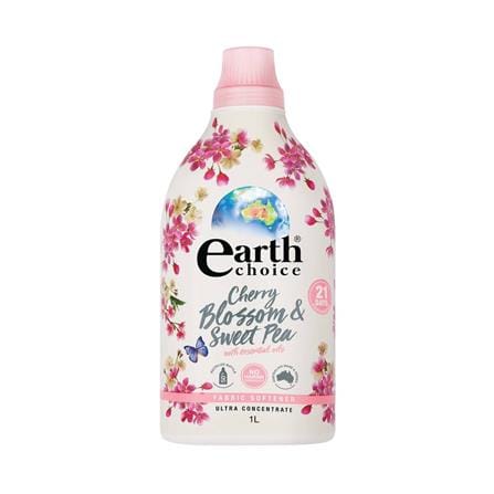 น้ำยาปรับผ้านุ่มสูตรเข้มข้น EARTH CHOICE 1 ลิตร เชอร์รี่บลอสซัมและสวีทพี_0