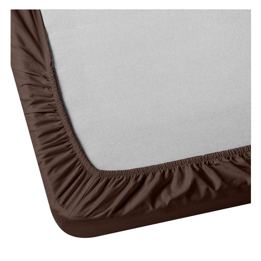 ชุดผ้าปูที่นอน 7 ฟุต 3 ชิ้น BED CLIP MICROTEX 10 นิ้ว สี BROWN