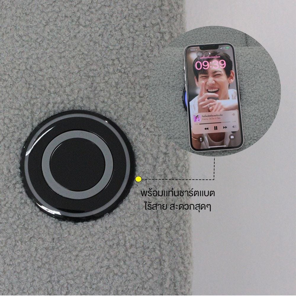 เก้าอี้ปรับนอนไฟฟ้า KONCEPT NAVINDA 19214141 สีเทา