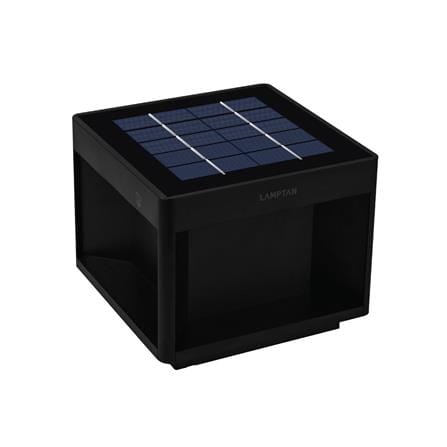 ไฟหัวเสา SOLAR LAMPTAN POLE CUBIC 15 วัตต์ DAYLIGHT/COOL WHITE/WARM WHITE สีดำ_1