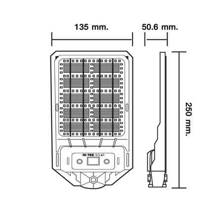 ไฟถนน SOLAR HI-TEK HFSS02060D 60 วัตต์ DAYLIGHT สีดำ_5
