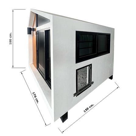 บ้านหมา บ้านแมว T.C. DOGHOUSE 11 NORDIC 170X150X180 ซม._3