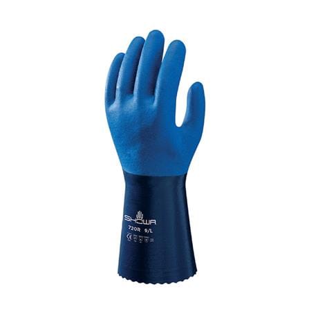 ถุงมือไนลอนเคลือบยาง 30 ซม. SHOWA 720 SIZE L สีน้ำเงิน_1