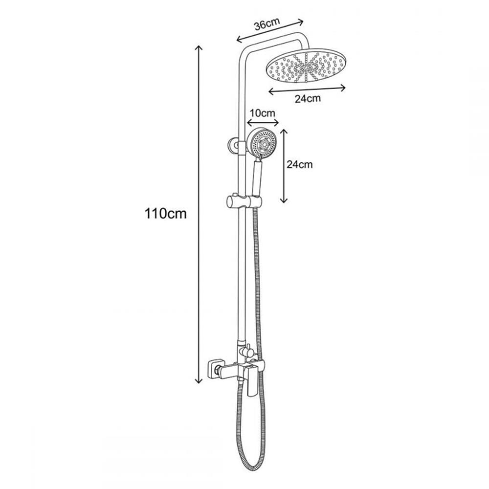 ฝักบัว RAIN SHOWER ผสม RASLAND RA F621-SS-MATT สเตนเลส