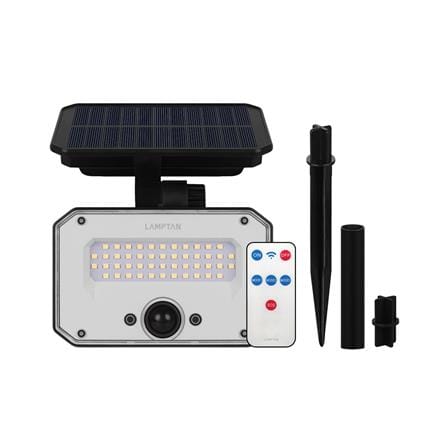 ไฟผนังภายนอก SOLAR LAMPTAN ELITE 10 วัตต์ WARM WHITE สีดำ_0