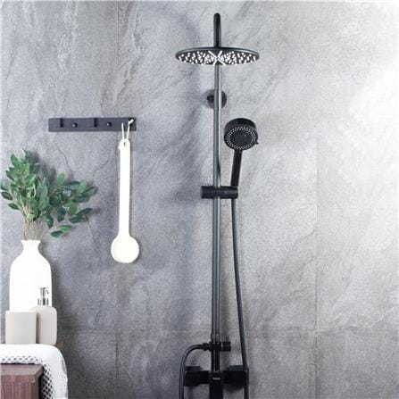 ฝักบัว RAIN SHOWER ผสม RASLAND RA F621-BLACK สีดำ_1
