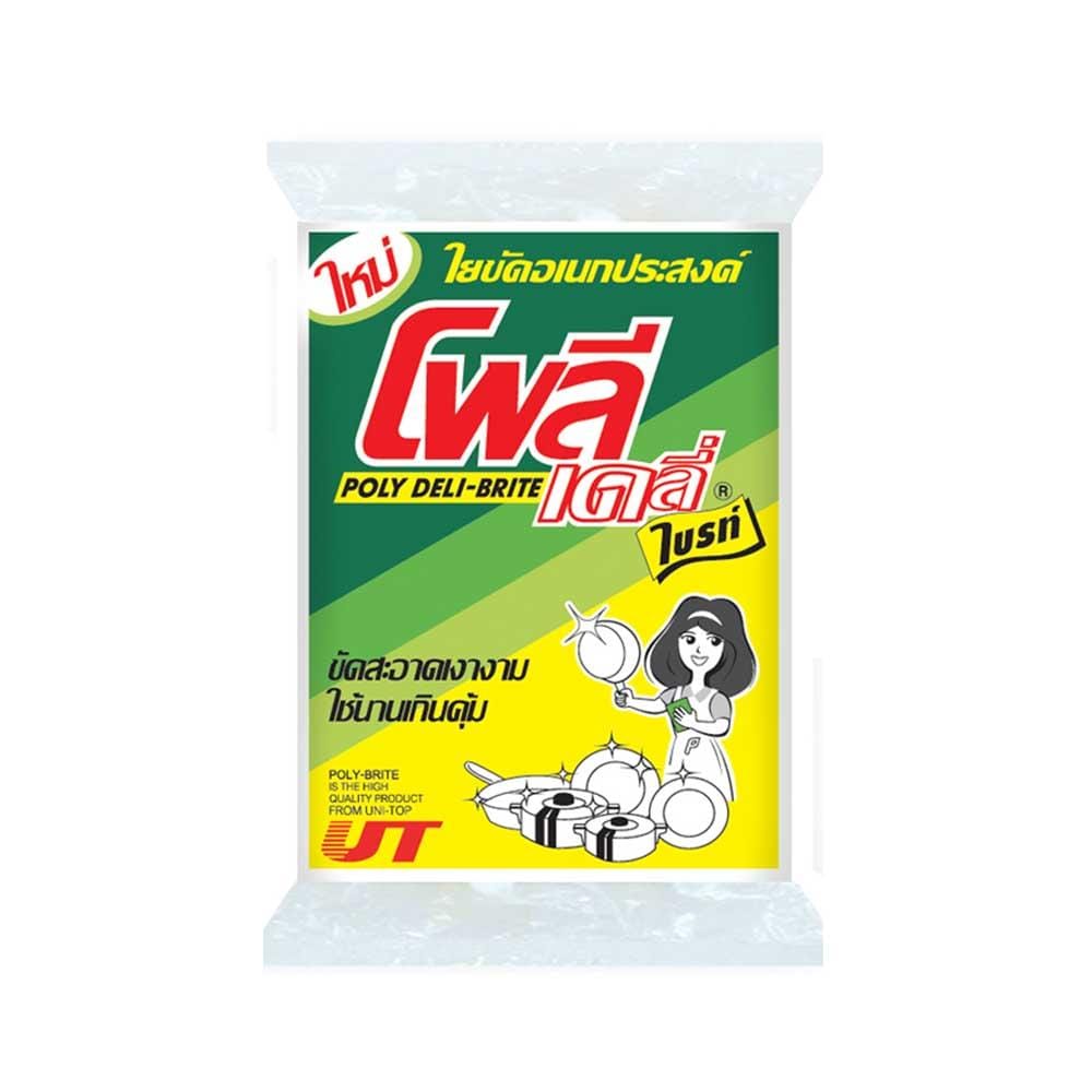 ฟองน้ำพร้อมใยขัด POLY-BRITE 331-10 7x3x8.5 ซม. (แพ็ก 24 ชิ้น)