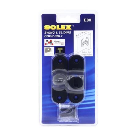 กลอนสับ SOLEX E80 3 นิ้ว สีดำ_1