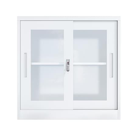 ตู้เหล็กบานเลื่อนกระจก FURDINI KULLEN FYD-W002 สีขาว