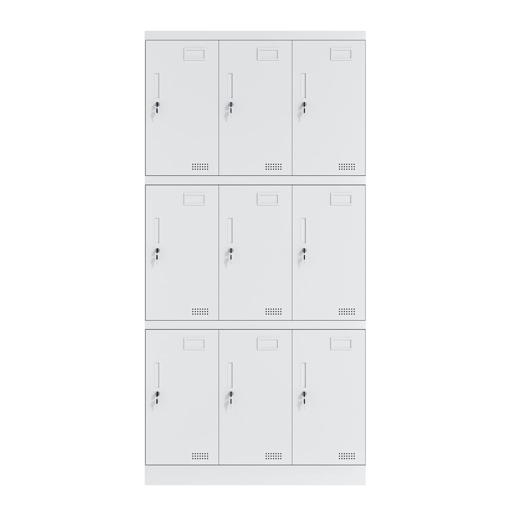 ตู้ล็อกเกอร์เหล็ก 9 ประตู FURDINI KULLEN FYD-DG005 สีขาว