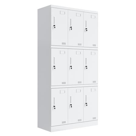 ตู้ล็อกเกอร์เหล็ก 9 ประตู FURDINI KULLEN FYD-DG005 สีขาว_1