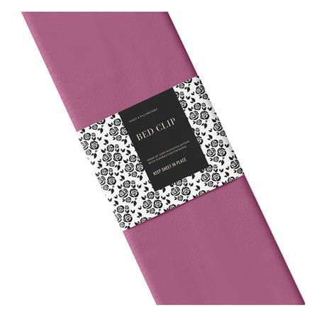 ชุดผ้าปูที่นอน 7 ฟุต 3 ชิ้น BED CLIP MICROTEX 10 นิ้ว สี DARK PINK_3