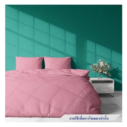 ชุดผ้าปูที่นอน 7 ฟุต 3 ชิ้น BED CLIP MICROTEX 10 นิ้ว สี PINK_0