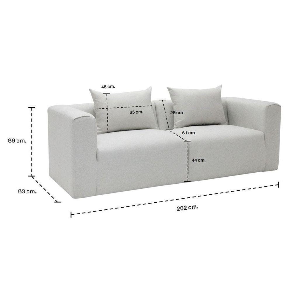 โซฟา 3 ที่นั่ง KONCEPT ROME 19212565 สีครีม