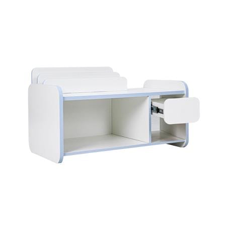 ชั้นวางหนังสือสำหรับเด็ก OYAKOO CARTER สีขาว/ฟ้า_1