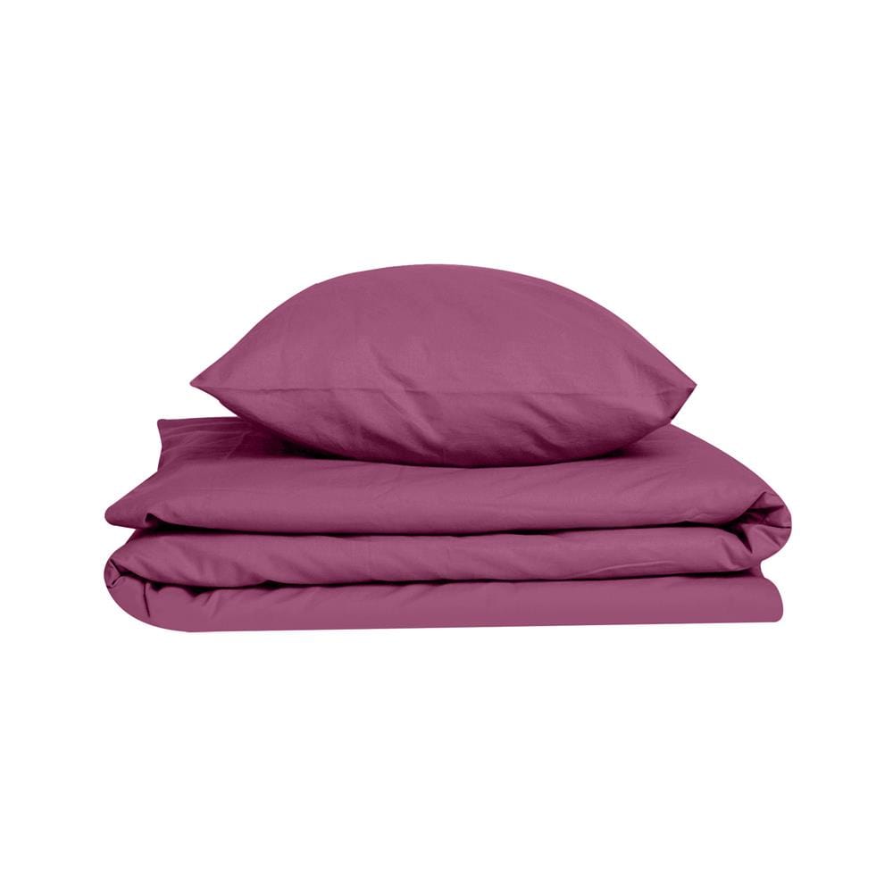ชุดผ้าปูที่นอน 4 ฟุต 2 ชิ้น BED CLIP MICROTEX 6 นิ้ว สี DARK PINK
