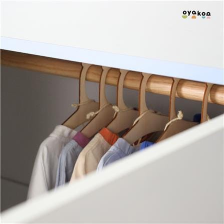 ตู้เสื้อผ้าสำหรับเด็ก 2 บานเปิด OYAKOO CARTER สีขาว/ชมพู_4